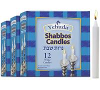 Yehuda Velas de Shabbos blancas de 3 horas, 36 unidades, velas tradicionales de Shabbat, también se pueden utilizar para velas de Janucá