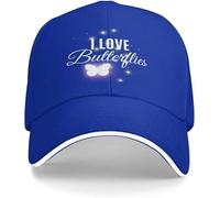 YEHWHCOAO Butterfly Lover I Love Butterflies Gorra de béisbol gráfica de poliéster Ajustable Snapback para Adultos