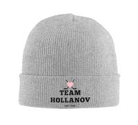 YEHWHCOAO Equipo de rivalidad acalorada Hollanov Gorro de Punto Femenino Gorro de Invierno Gorro acrílico Casual