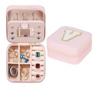 YEJAHY Joyero de Viaje para Mujeres y Niñas - Organizador de Joyas y Cadenas Pequeño (V)