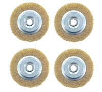 YEJAHY Juego de 4 cepillos para juntas, cepillo para desbrozadora, cepillo para hierbas silvestres, cepillo de alambre, accesorios Weedbrush cepillo de repuesto para eliminar malas hierbas y musgo