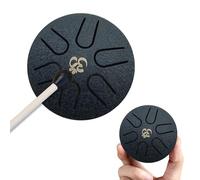 YEJAHY Tambor De Lengua De Acero, Lenguas De Acero De 3 Pulgadas, Tambor De Lengua De 6 Tonos, Mini Tambor De Pan Para Instrumentos Handpan (Azul Marino)