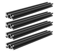 YEJIANGHUA 4 piezas por lote, negro, 2040 V, ranura, perfil de aleación de aluminio Industrial estándar europeo, riel lineal de 10-1000mm de longitud, apto for impresora 3D DIY CNC Natural(530MM)