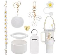 YEJIKJ Stanley Cup Accesorios Traje 8 Piezas, Blanco Juego de Accesorios para Stanley Cup, Tapas de Pajitas de Silicona, Stanley Accesorios para Vaso 2L 850 ml (excluyendo tazas)