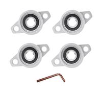 YEJMKJ 4 rodamientos de bloque de almohada KFL000 montados en brida de 8 mm de diámetro