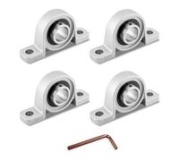 YEJMKJ 4 rodamientos de bloque de almohada KP000 de 10 mm, bola de inserción montada
