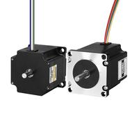 YEJMKJ Motor paso a paso Nema 23 de doble eje alto par 1.8 ° 2 fases unipolar bipolar 2.1A 1.2Ω 55 mm 8 cables doble eje φ6.35mm 57 pasos motor con cable 1 m para CNC Mill impresora 3D DIY Robot