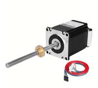 YEJMKJ Nema 23 motor paso a paso TR8x8 150 mm con tornillo de plomo T8 2 fases 1.8 ° alto par 1.8 Nm (254.9 oz·in) bipolar 4.2A 0.65Ω 76 mm 57 paso motor 4 cables conector 1 m para impresora 3D DIY