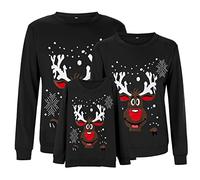 Yekdmxop 2024 Sudaderas Navidad Familia Reno Sweater Nieve Navideño Pareja Suéter Unisex Natal Camiseta Jersey Navidad Familia Divertido Jersey Camiseta Navidad Familia Pullover Navideña B