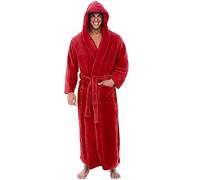 Yekdmxop Albornoz de Hombre de Algodón Albornoz de Mujer de Microfibra Con Bolsillos Capucha y Cintura Albornoz de Pareja Super Absorbente Bata de Mujer Cálida Ideal para Casa, Spa, Sauna, Gimnasio