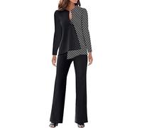 Yekdmxop Conjunto de mujer elegante mono completo ligero Slim Fit Blazer de manga larga + pantalones de oficina chaquetas de dos piezas elegante otoño invierno para ceremonia para bodas y fiestas,