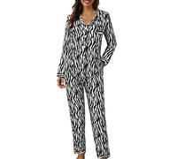 Yekdmxop Pijama de mujer de invierno pijama navideño suave camiseta manga larga y pantalones ligeros Loungewear Women Oferta pijamas dos piezas moda ropa mujer invierno, O, XXL