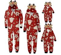 Yekdmxop Set de Pijamas Familiares Coordinados - Pijama Navideño Familiar - Pijama Navideño Completo de Elfo y Reno - Pijama de Navidad en Pareja - Pijamas Navideños para Familias - Unisex 2025 para