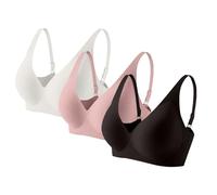 Yekdmxop Sujetador sin Aros sin Costuras Push Up para Yoga Sujetadores Invisible Transpirable Tallas Grandes Fitness Ropa Interior Reductor Deportivo para Embarazo Maternidad Dormir y Uso Diario