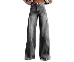 Yekdmxop Vaqueros Mujer Cintura Alta Anchos Elegantes Pantalones Curvy Elásticos Verano Jeans Pierna Ancha Baggy Casual Push Up Pantalones Denim Vintage Oversize Streetwear Hip Hop Ofertas 2025