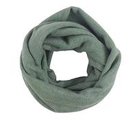 YEKEYI Bufanda infinita unisex de punto grueso suave y cálido para invierno, bufanda de algodón con bucle circular, verde, talla única