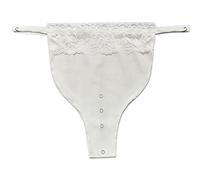 YEKEYI Camisola de encaje con clip para mujer, con inserto de sostén, chaleco de panel modesto, Talla grande, color blanco, 6 Plus