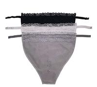 YEKEYI Camisola de encaje con clip para mujer, de talla grande, para copa C, D, E, F, Negro, blanco, gris, Altoa única