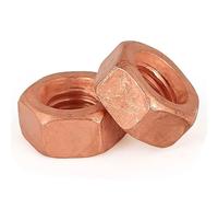 YEKIM Tuerca de Acero Inoxidable Tuerca Hexagonal de Cobre T2 Tuerca de Cobre Rojo Tuerca de conducción conductora Arandela Tapa de Tornillo de Bloqueo Cobre Puro M3 M4 M5 M6 M8 M10M12M16 ~ M27
