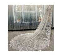 YEKIM Velo de Novia Velos de Novia de Longitud Catedral Una Capa Blanca o Marfil 3m 3. 5 Metros 4m 5m Velo de Novia Largo para Novia con Peine de Metal