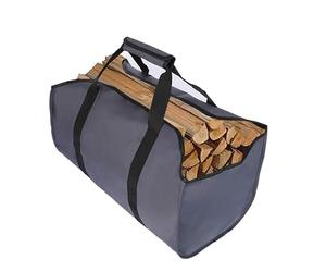 YELAIYEHAO Bolsa de transporte para leña y bolsa de mano, extra grande y duradera, ideal para chimeneas, estufas de leña, leña, troncos, camping, playas, paisajismo, gris, Ocio