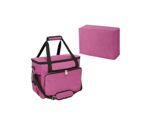 YELAIYEHAO Home - Funda de Viaje para Máquina de Coser y Accesorios, Compatible con Singer, Brother, Janome, Bolsa de Costura (Rojo Rosa)