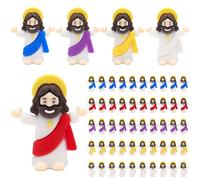 Yelakey 50 figuras de Jesús de bebé, mini figuras de Jesús a granel, diseño original, pequeñas figuras de Jesús pequeño para esconderse y buscar, recuerdos religiosos, regalo de bautizo, escuela