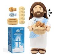 Yelakey Peluche de Jesús de 14 pulgadas, muñeca de peluche de Jesús habla versículos de la Biblia historia, música, regalo religioso para niños, Pascua, Navidad, iglesia