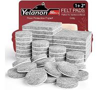 Yelanon Almohadillas de fieltro autoadhesivas para sillas y muebles, patas redondas de fieltro como protector de parqué, fieltro para patas de sillas y deslizadores de muebles, 80 unidades, 5 mm