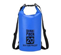 YELARXI Bolsa seca impermeable, apta para mujeres y hombres, bolsas a prueba de agua, mochila flotante ligera de almacenamiento en seco con silbato para viajes, Blue, 20 L, moderno