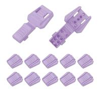YELARXI Cierre de cordón con cremallera, clips de plástico para zapatos, puntas de extremo de cordón, ajuste para cordones (sin atar, zapatos de correr, mochila, cordones de paracaídas), paquete de 12