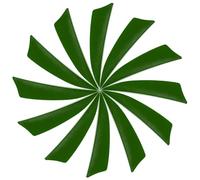 YELARXI Flechas de flecha para pavo, flechas de plumas, 3 pulgadas, ala izquierda, para caza y tiro al blanco (25 unidades, verde)