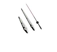 YELEMEABHB 1053 Esfera Cortada C3 Verde Luminoso Ajuste NH34 35 36 38 70 Movimiento automático SKX007 Manecillas del Reloj Mano(Silver Red Black)