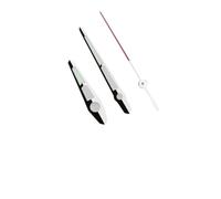 YELEMEABHB 1053 Esfera Cortada C3 Verde Luminoso Ajuste NH34 35 36 38 70 Movimiento automático SKX007 Manecillas del Reloj Mano(Silver Red)