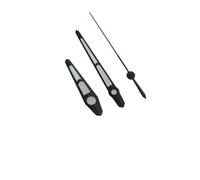 YELEMEABHB 1053 Esfera Cortada C3 Verde Luminoso Ajuste NH34 35 36 38 70 Movimiento automático SKX007 Manecillas del Reloj Mano(Black Red)