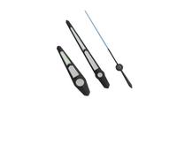 YELEMEABHB 1053 Esfera Cortada C3 Verde Luminoso Ajuste NH34 35 36 38 70 Movimiento automático SKX007 Manecillas del Reloj Mano(Black Blue)