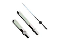 YELEMEABHB 1057 Plata Mate Negro C3 Verde Corte Luminoso Esfera Compatible for NH34 35 36 38 70 Movimiento SKX007 Manecillas del Reloj Mano(Silver Black Blue)