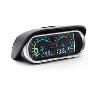 YELEMEABHB 2 en 1 LCD Calibrador de Temperatura del Agua Digital for el voltímetro del Sensor 12V / 24V Coche de camión de Camiones de camión 1/8 Tonto Manómetro voltímetro