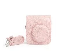 YELEMEABHB Bolsa for cámara Polaroid Mini 12 for relieve 3D retro, ideal for guardar y proteger cámaras digitales, bandolera portátil de regalo bolso de la cámara(Deep pink)