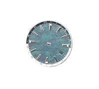 YELEMEABHB Caja de reloj NH34 32 mm, esfera luminosa azul claro BGW9, bisel luminoso verde, accesorios mecánicos for movimientos marcar(Green 2)