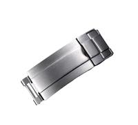 YELEMEABHB Cierre deslizante de correa de reloj de 9 x 9 mm, compatible for Rolex Daytona Submariner GMT Yacht-Master hebilla de acero inoxidable for botón de ajuste fino. Watch clasp(Frosted silver)