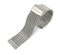 YELEMEABHB Compatible For Correas for Milanese Band De 18 Mm, 20 Mm, 22 Mm Y 24 Mm. Correa De Acero Inoxidable For Samsung Galaxy, Compatible For Huawei GT. Correa de reloj(Silver,18mm)