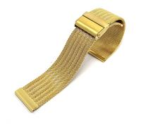 YELEMEABHB Compatible For Correas for Milanese Band De 18 Mm, 20 Mm, 22 Mm Y 24 Mm. Correa De Acero Inoxidable For Samsung Galaxy, Compatible For Huawei GT. Correa de reloj(Gold,18mm)