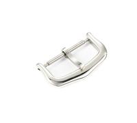 YELEMEABHB Compatible for la hebilla de la submáquina de globo azul for Cartier Tank London. Correa de acero inoxidable for hebilla de aguja. Accesorios for relojes. Watch clasp(16mm Silver)