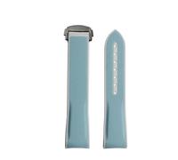 YELEMEABHB Compatible for Omega X, compatible for Swatch Joint MoonSwatch Celestial Sports, correa de caucho de 20 mm for extremo curvo y patrón tejido for hebilla plegable. Correa de reloj(Coal Black