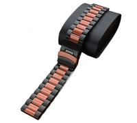 YELEMEABHB Correa de acero inoxidable compatible for OnePlus Watch 3, 2 y 2R. Pulsera de metal compatible for Amazfit Balance GTR 4, 3 y 2. Correa de reloj(Black orange,22mm)