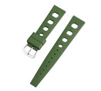 YELEMEABHB Correa de caucho fluorado tropical compatible for Oris S-eiko Citizen correa de liberación rápida de 20 mm y 22 mm correa FKM tropical for reloj inteligente. Correa de reloj(Verde,22mm)