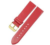 YELEMEABHB Correa De Cuero Compatible For HUAWEI DW CK for TISSOT CASIO. Correa Compatible For Cualquier Correa De Reloj. Accesorios De Pulsera Suave. Correa de reloj(Red gold clasp,20mm)