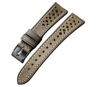 YELEMEABHB Correa de piel de vaca de primera capa, suave y transpirable, adecuada for correas de reloj antiguas de 18, 20 y 22 mm, hecha a mano for hombre. Correa de reloj(Gr,20mm)