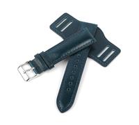 YELEMEABHB Correa de reloj blanda Bund con tapete, 18 mm, 19 mm, 20 mm, 21 mm y 22 mm, resistente al agua, color negro, marrón y café, resistente al sudor. Correa de reloj(Blu,22mm)
